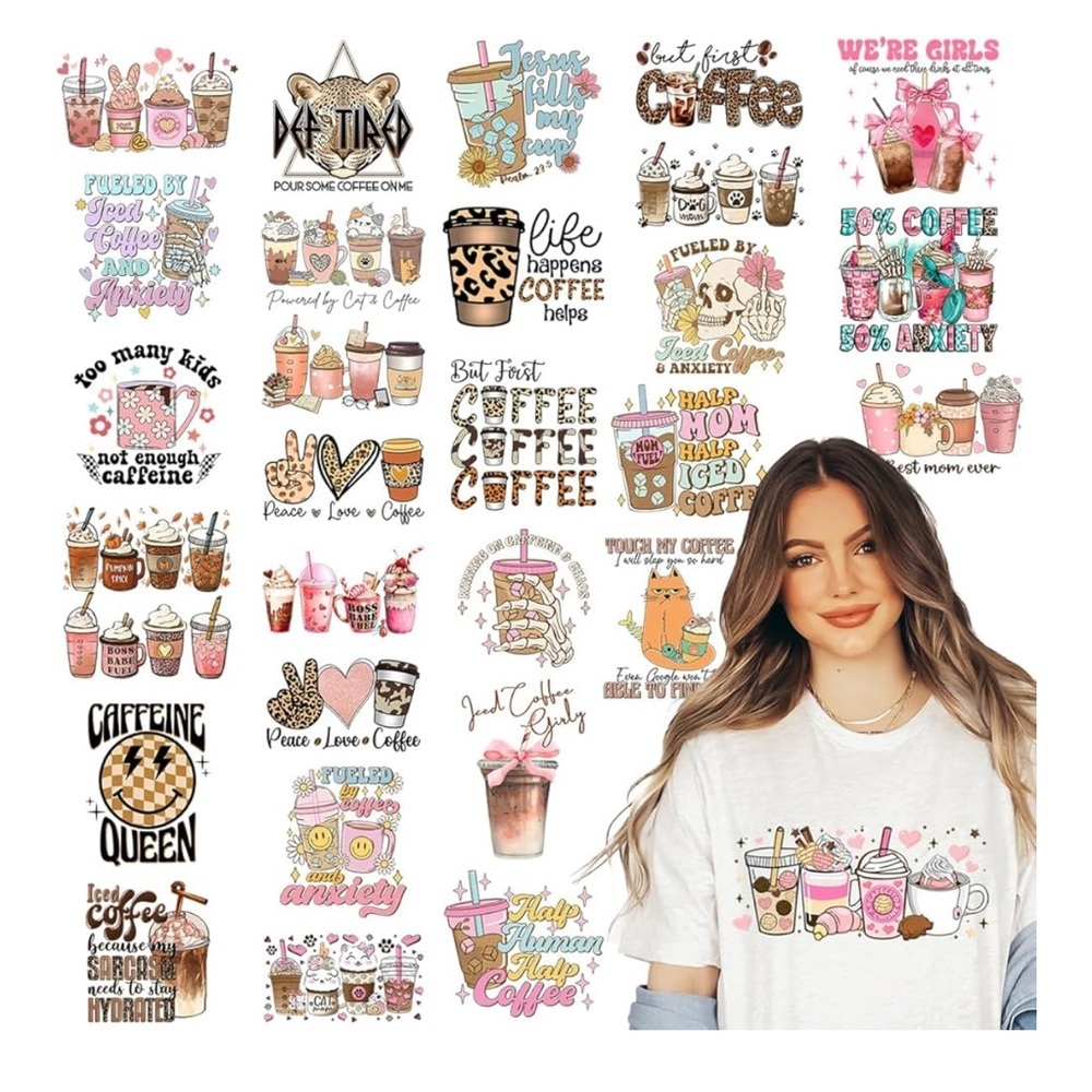 Woman’s funny iced coffee themed tee shirt “you pick size/style